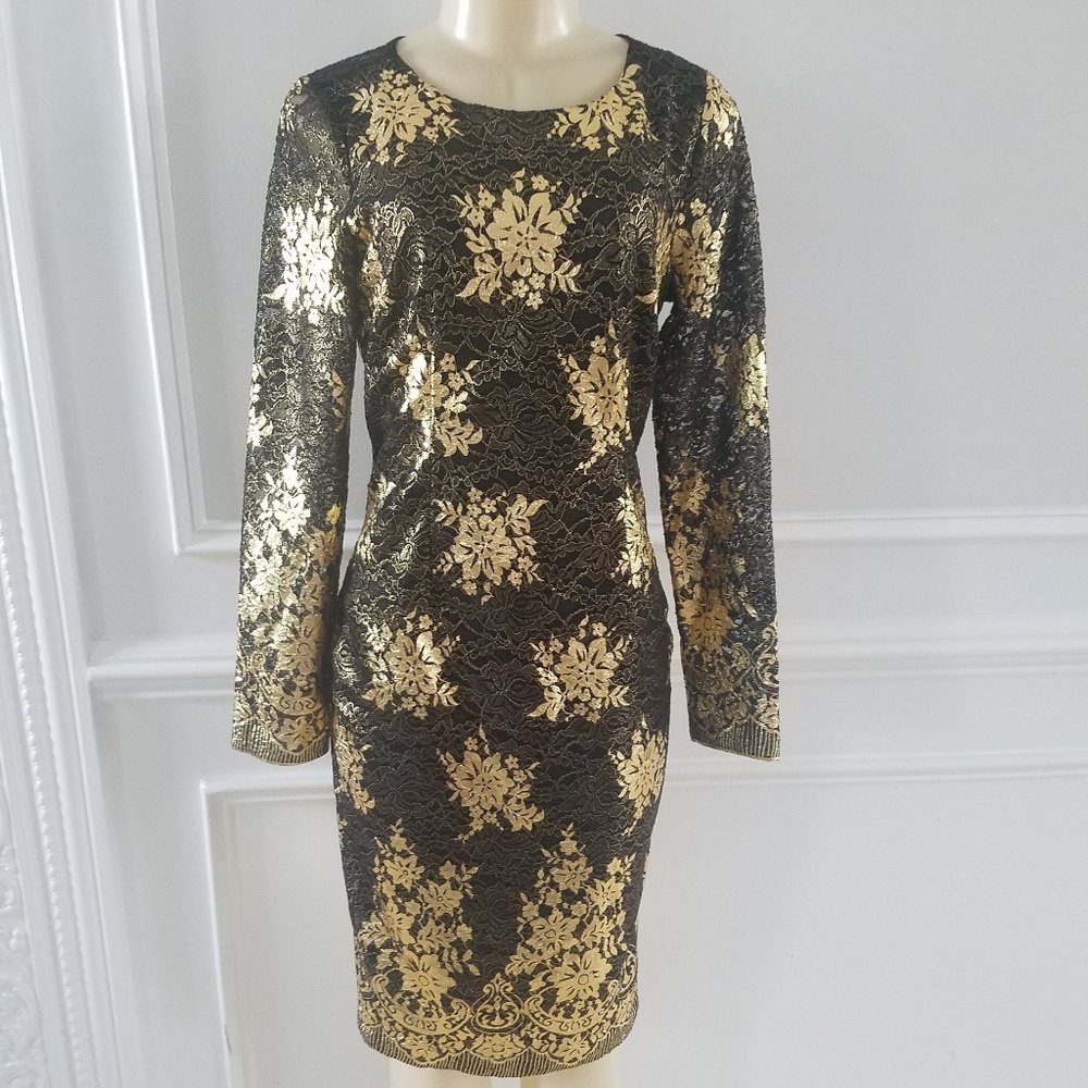 Gold and Black dress